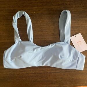 Andie Sky Blue Swim Top